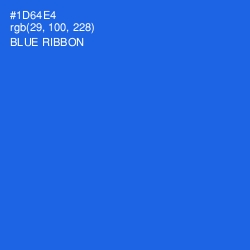 #1D64E4 - Blue Ribbon Color Image